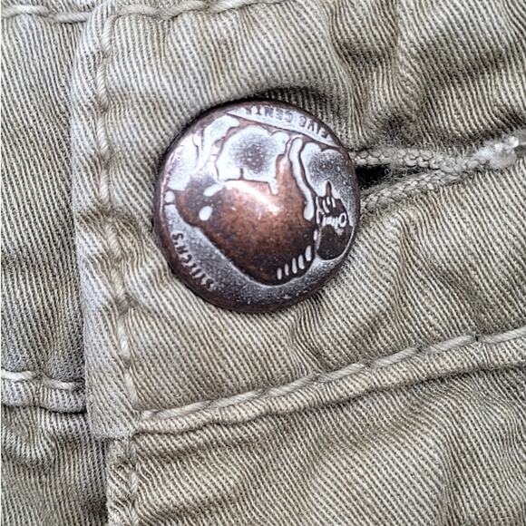 Stitch's Khaki Twill Mens 5 Pocket Button Fly Jeans Pants - Picture 8 of 16